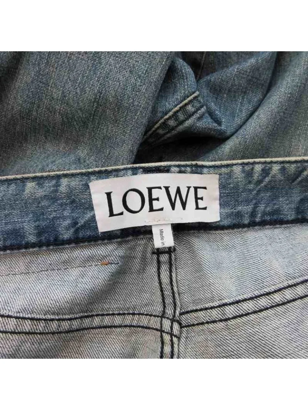 Loewe Fisherman Jeans Cut Off Denim Pants Japan 48